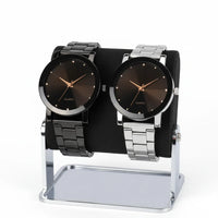 couple's quartz watches with diamonds