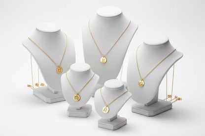 hollow zodiac necklaces for women