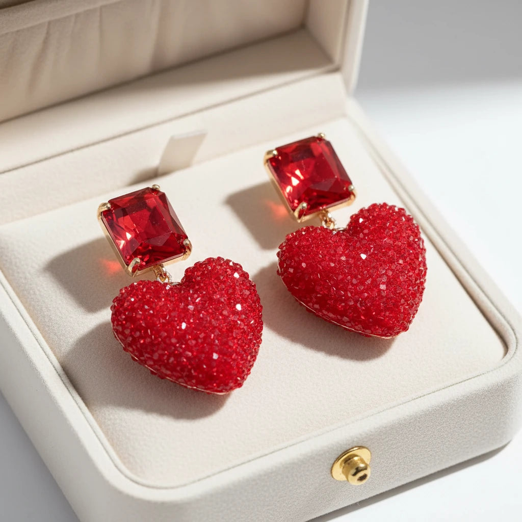 valentine's heart earrings