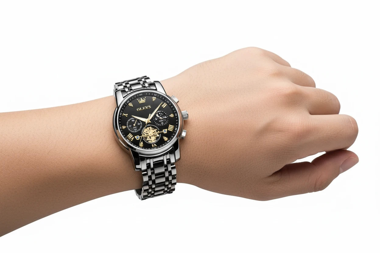 luxury men's chronograph watch