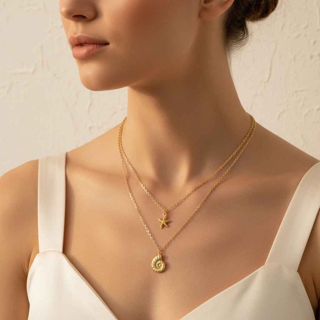 starfish beach necklace for women