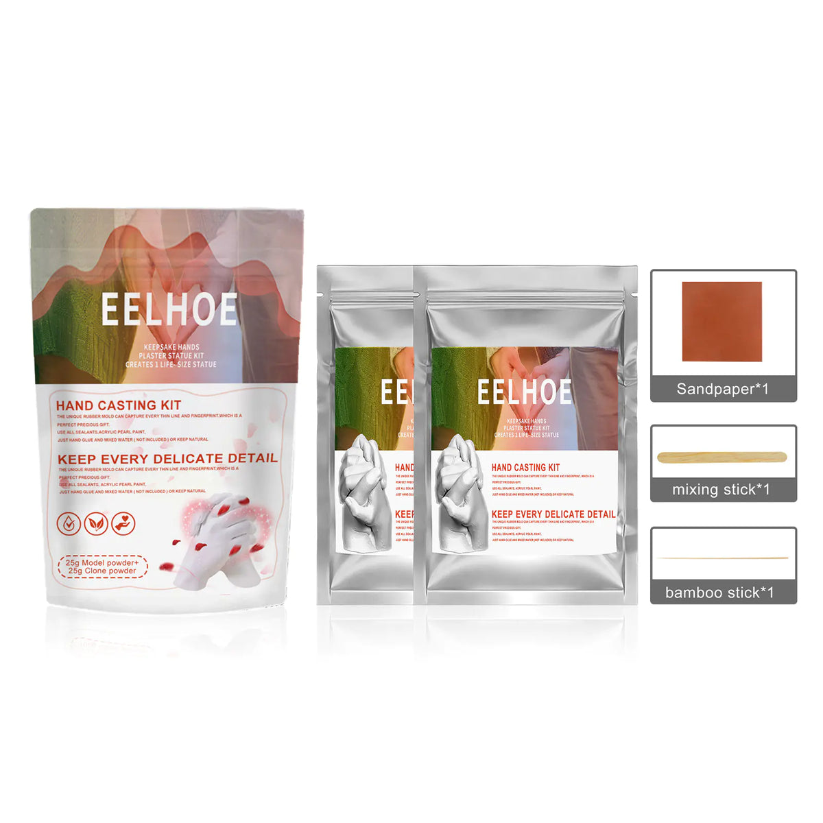 3D hand mold kit for couples