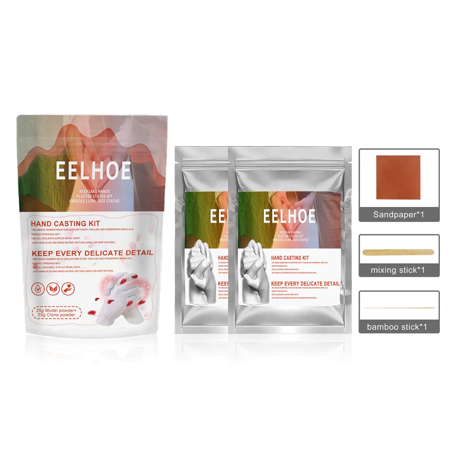 3D hand mold kit for couples