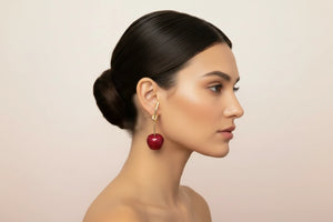 cherry drop earrings for women