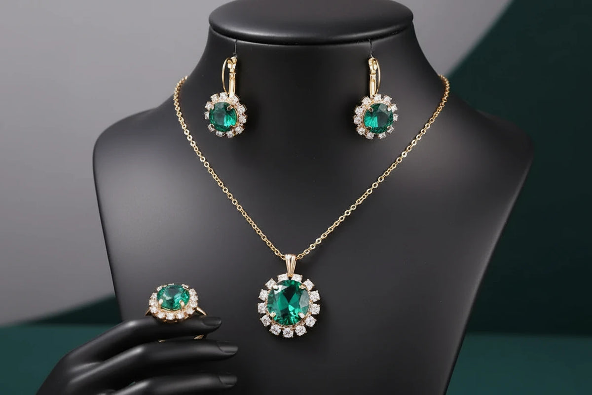 crystal jewelry set