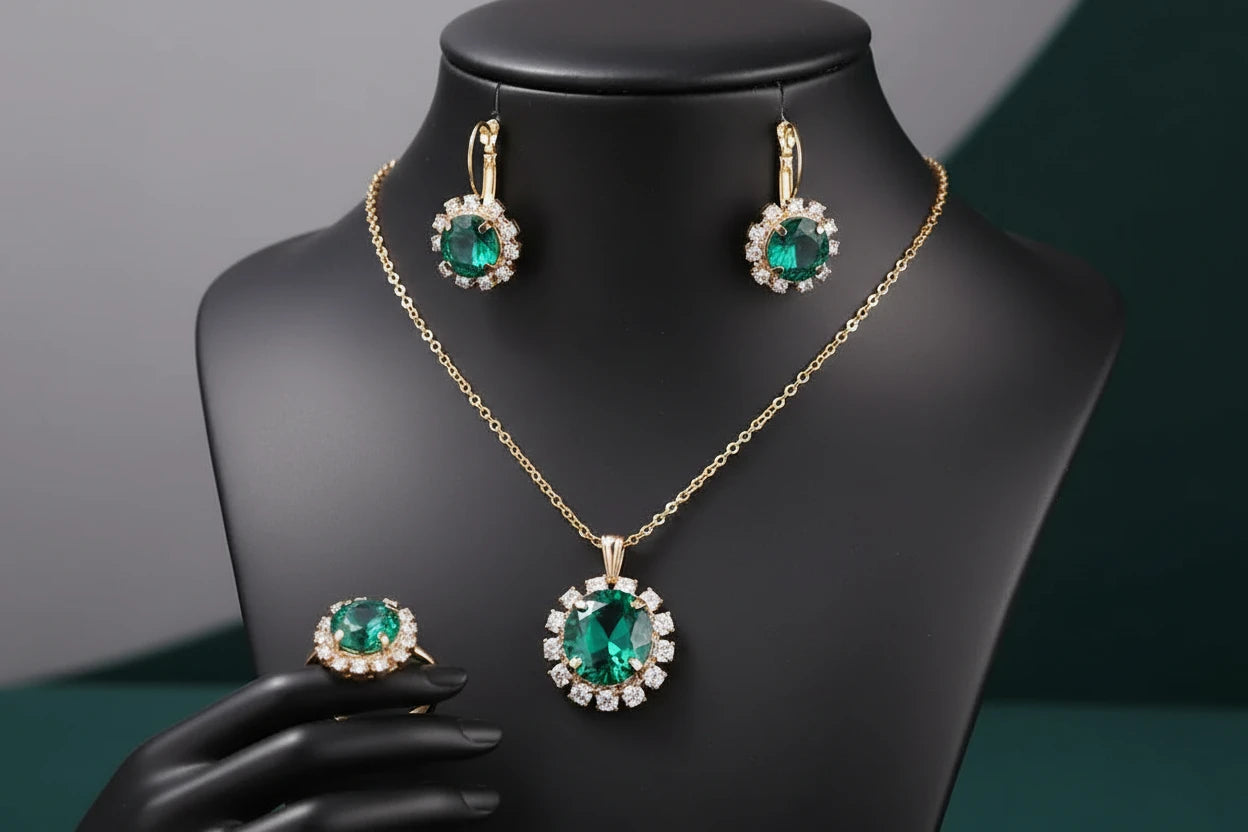 crystal jewelry set